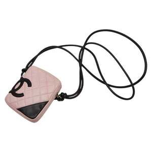 CHANEL Black Leather Logo Shoulder Bag